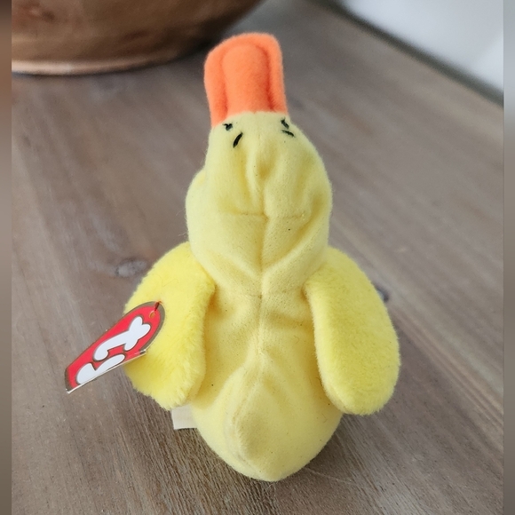 🦆 Ty Beanie Baby “Quackers” & Teenie Beanie “Quacks” Duck Set – 1993 Vintage - Picture 14 of 16